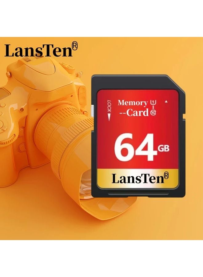 LansTen بطاقة ذاكرة عالية السرعة 64 جيجابايت فئة 10 للكاميرا سعة الفيديو - Image 4